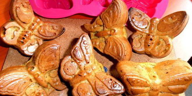 Рецепт макова-цитрусовых кексы бабочки прилетели