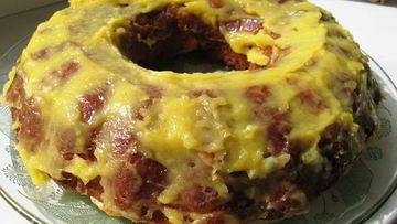 Рецепт Нежного кекса с яблоками и лимонным заварным кремом