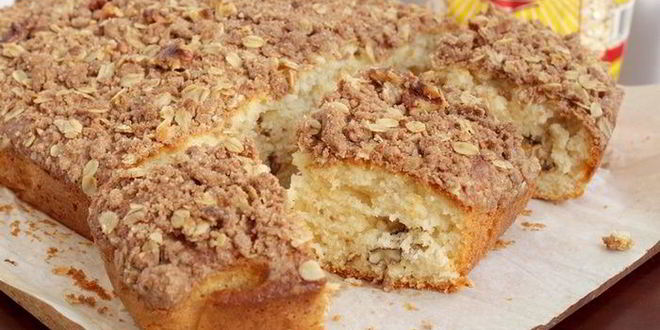 Рецепт пышного кекса с овсяными хлопьями