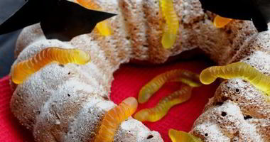 Рецепт Тыквенного кекса с яблоками на хеллоуин