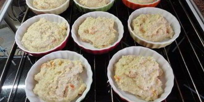 Рецепт яблочных кексов с курагой