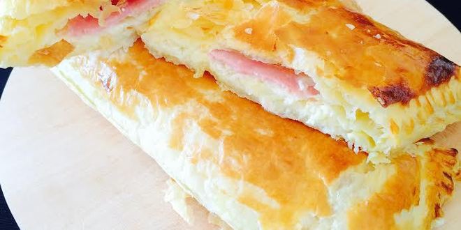 Рецепт слоеного хачапури с ветчиной