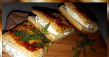 Рецепт Хрустящих слоек с крабово-творожным кремом