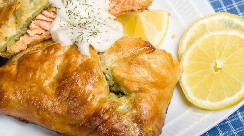 Как приготовить конвертики с семгой и шпинатом