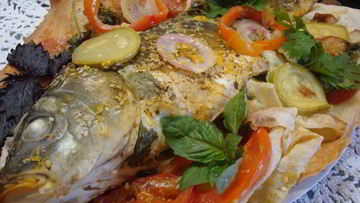 Рецепт Фирменного карпа в лаваше