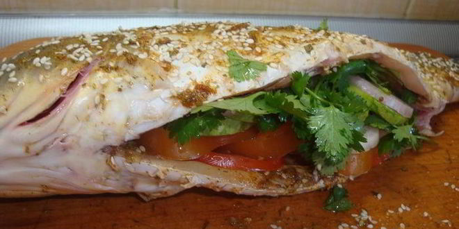 Рецепт фирменного карпа в лаваше