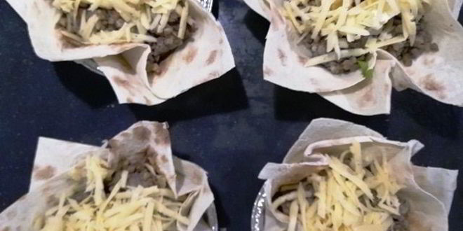 Рецепт гречи с печенью в корзинке из лаваша