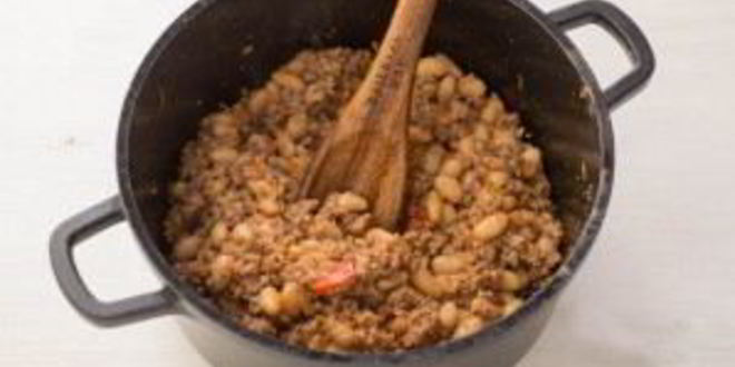 Рецепт конвертиков с фаршем и фасолью в лаваше