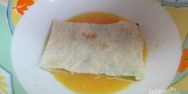 Рецепт лаваша, обжаренного в яйце