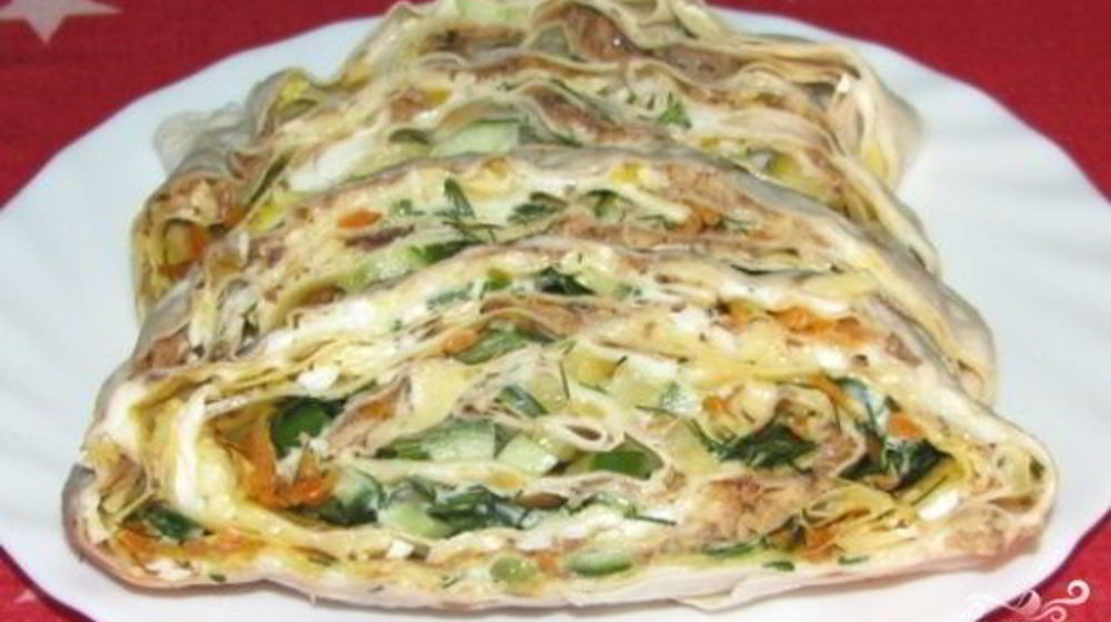 Как приготовить лаваш с консервой