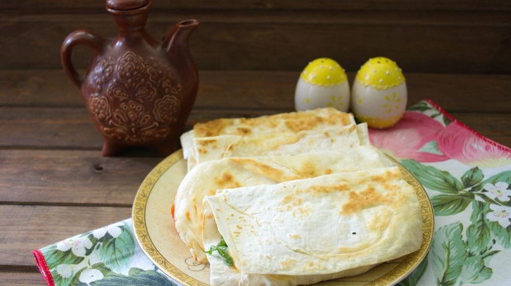 Как приготовить лаваш с копченым сыром