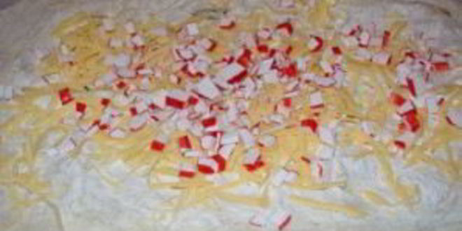 Рецепт лаваша с крабовыми палочками и огурцом