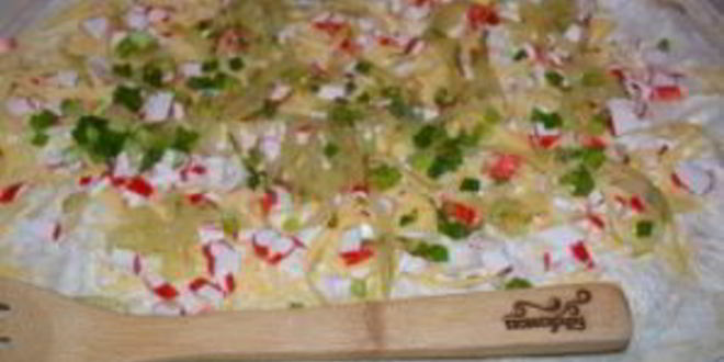 Рецепт лаваша с крабовыми палочками и огурцом