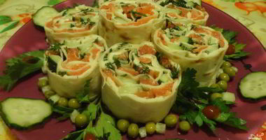 Рецепт Лаваша с красной рыбой и плавленым сыром