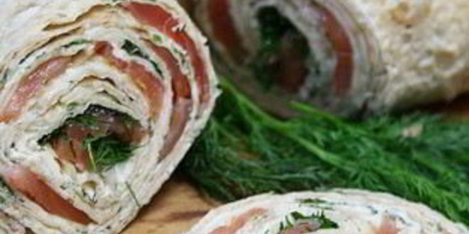 Рецепт лаваша с лососем