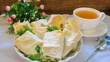 Рецепт Лаваша с начинкой, запеченный в духовке