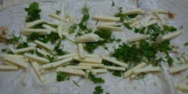 Рецепт лаваша с начинкой, запеченный в духовке