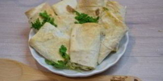 Рецепт лаваша с начинкой, запеченный в духовке