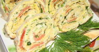 Рецепт Лаваша с рыбой и плавленым сыром