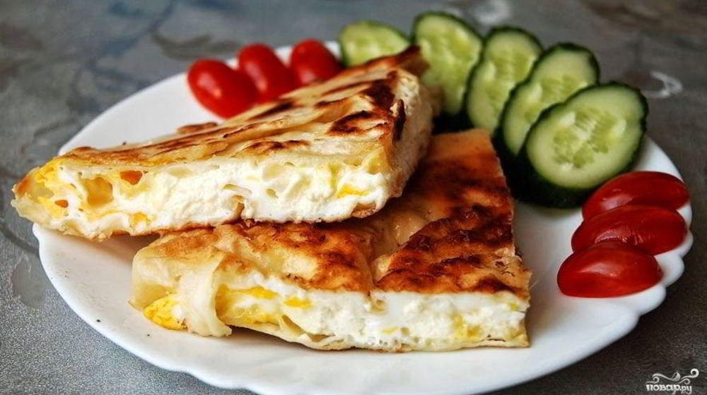 Как приготовить лаваш с яйцом