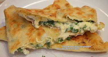 Рецепт Лаваша с зеленью и сыром