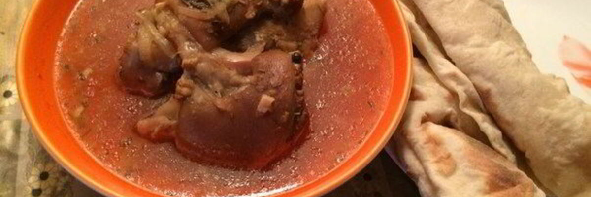 Рецепт Свиной рульки в мультиварке с домашним лавашом