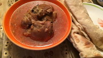 Рецепт Свиной рульки в мультиварке с домашним лавашом