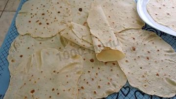 Рецепт Тонкого домашнего лаваша без дрожжей