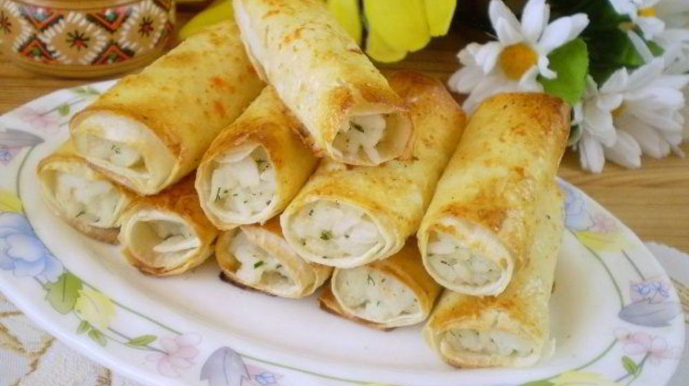 Как приготовить трубочки из лаваша, запеченные в духовке