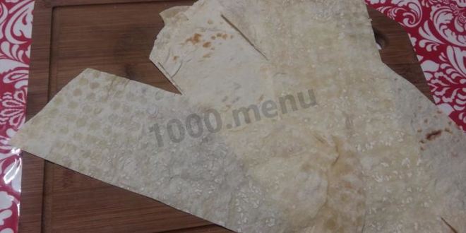 Рецепт творожно-яблочных конвертики из лаваша