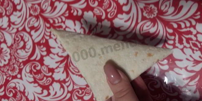 Рецепт творожно-яблочных конвертики из лаваша