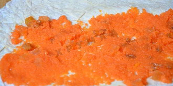 Рецепт вертутов с тыквой из лаваша