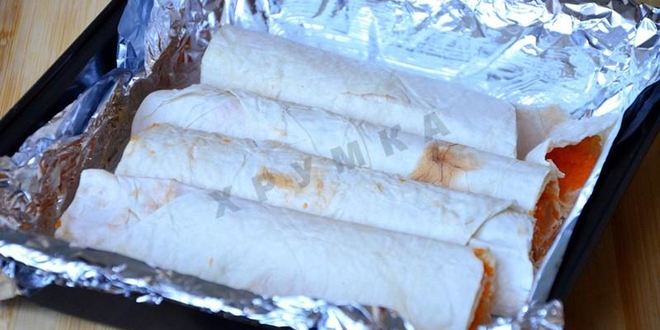 Рецепт вертутов с тыквой из лаваша