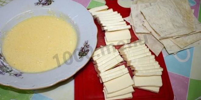 Рецепт жареного лаваша с сыром