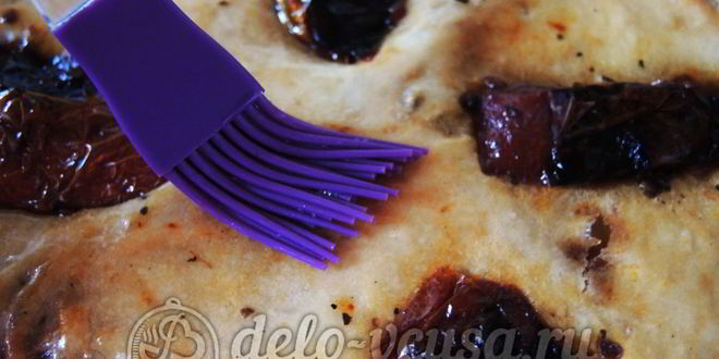 Рецепт фокаччи с вялеными помидорами