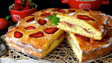 Рецепт Клубничной фокаччи