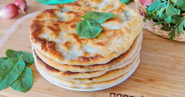 Рецепт Лепешек со шпинатом и грибами