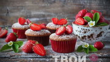 Рецепт Клубничных маффинов