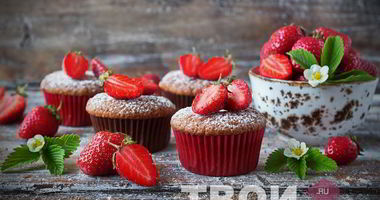 Рецепт Клубничных маффинов