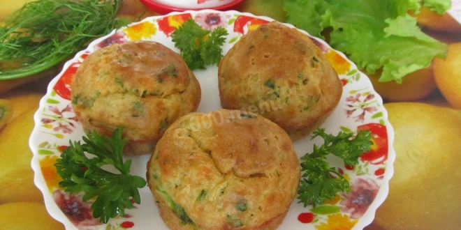Рецепт маффинов с кабачком и сыром