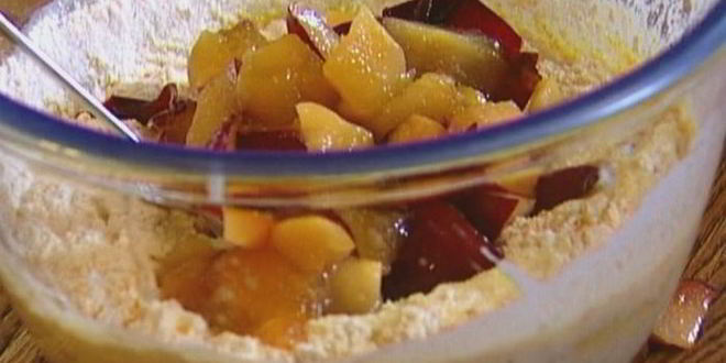 Рецепт маффинов с хлопьями и сливами