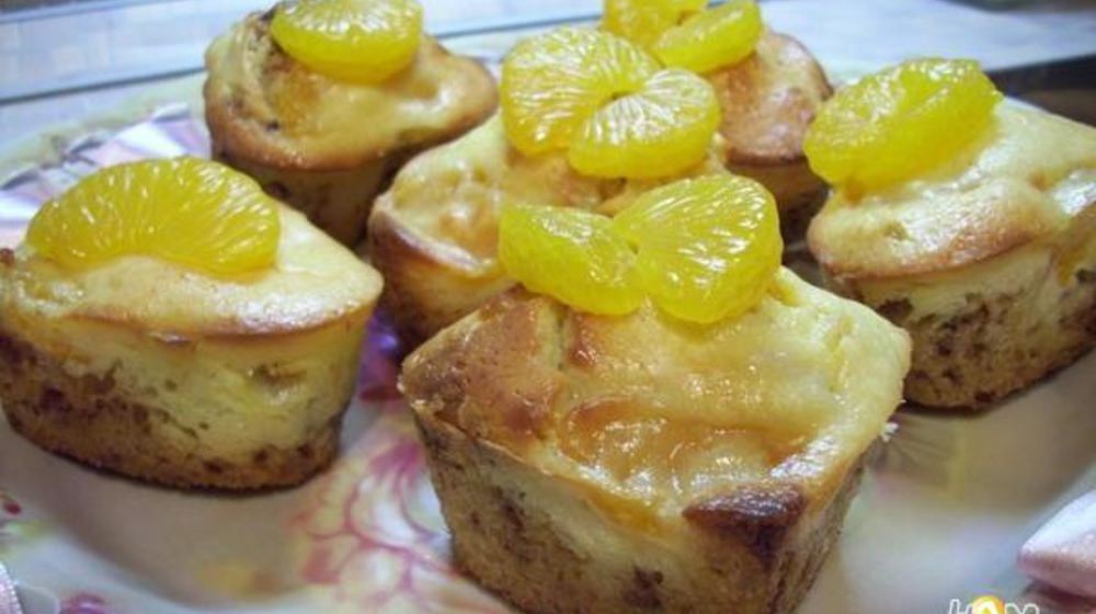 Как приготовить маффинов с мандаринами и сыром маскарпоне