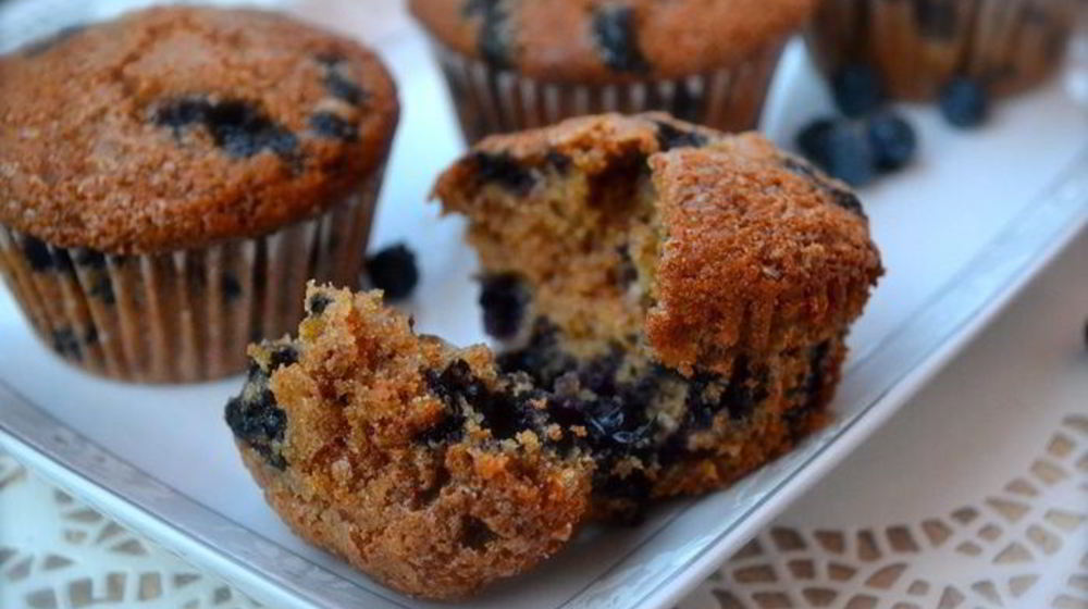 Как приготовить маффинов здоровье с цельнозерновой мукой и черникой