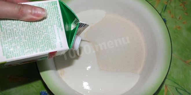 Рецепт манника с бананами на кефире