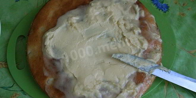 Рецепт манника с бананами на кефире