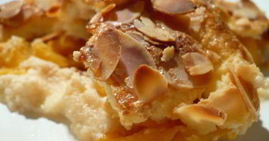 Рецепт Манника с персиками