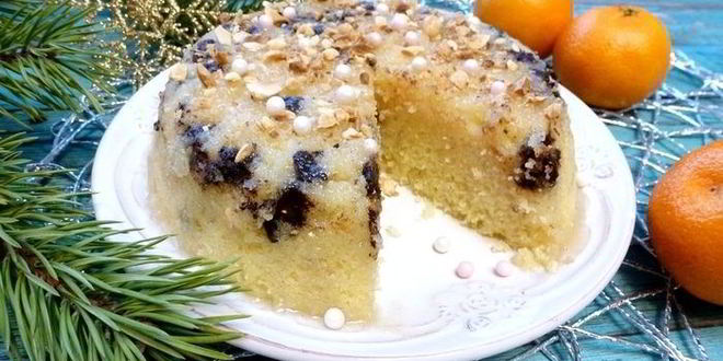 Рецепт манника с шоколадом и миндалем