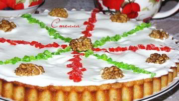 Рецепт Манника с цукатами и орехами на кукурузной муке