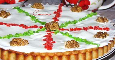 Рецепт Манника с цукатами и орехами на кукурузной муке