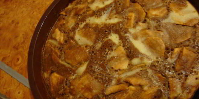 Рецепт цветного яблочного манника